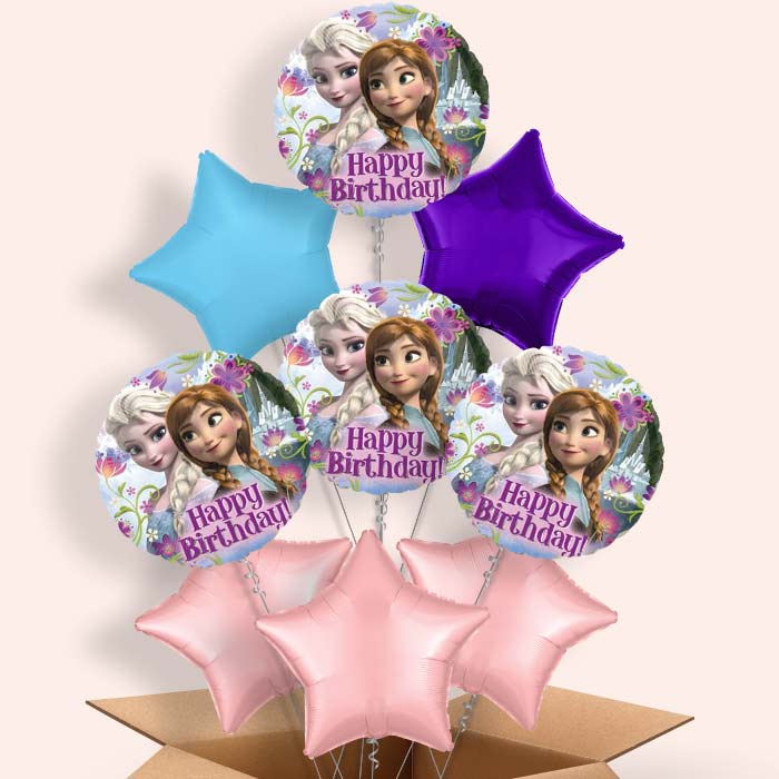 Happy Birthday Frozen Helium Balloons Delivered - 9 Balloon | Party Save Smile