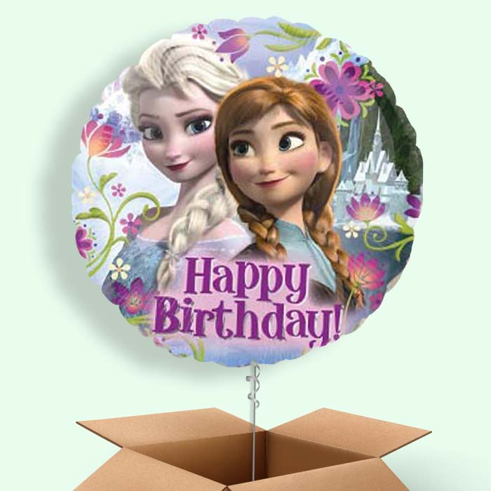 Happy Birthday Frozen Helium Balloons Delivered - 1 Balloon | Party Save Smile