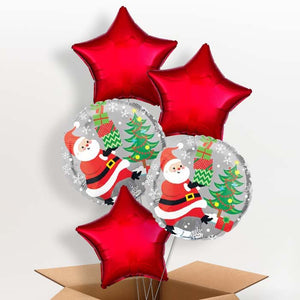Christmas Santa & Penguin Helium Balloon in a Box