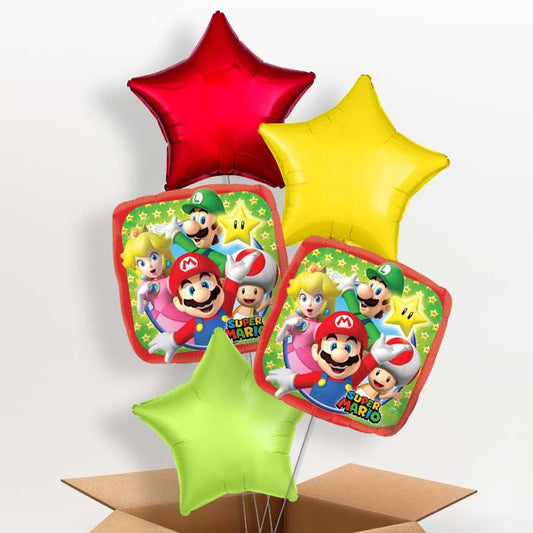 Mario and Luigi Helium Balloons in a Box - 5 Balloon | Party Save Smile