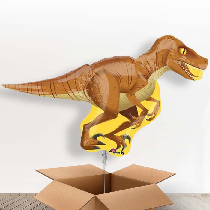 Raptor Giant Helium Balloon Dinosaur in a Box