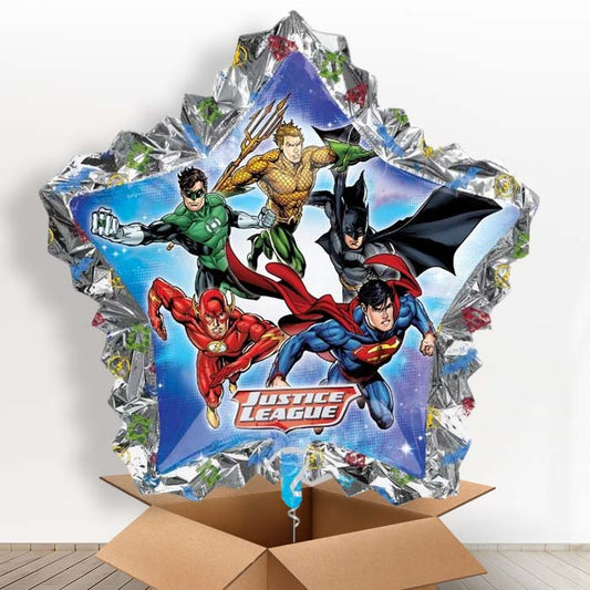 Giant Justice League Helium Balloons in a Box