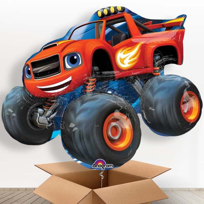 Blaze & the Monster Machines Giant Helium Balloon in a Box - Party Save Smile