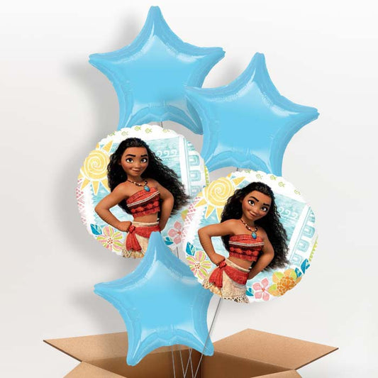 Moana Helium Balloons in a Box - 5 Balloon | Party Save Smile