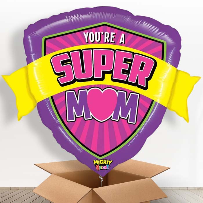 Super Mum Mothers Day Helium Balloon in a Box