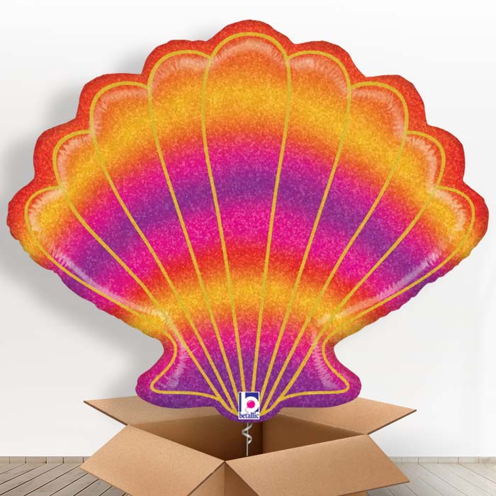 Seashell Helium Balloons in a Box Gift