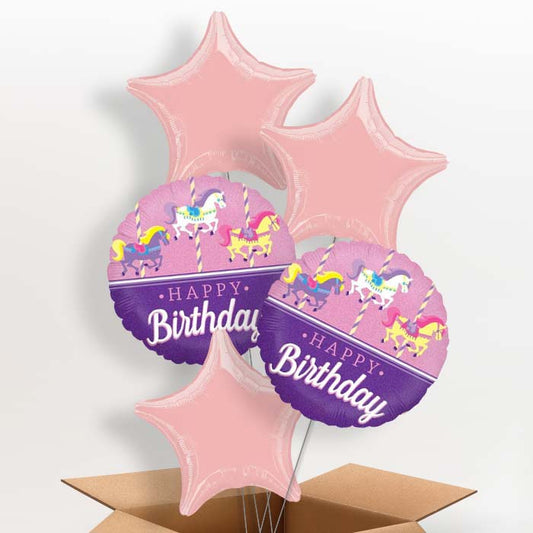 Carousel Horse Helium Balloon in a Box - 5 Balloon | Party Save Smile