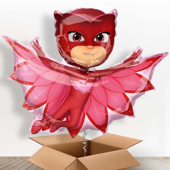 Giant Owlette PJ Masks Helium Balloons in a Box