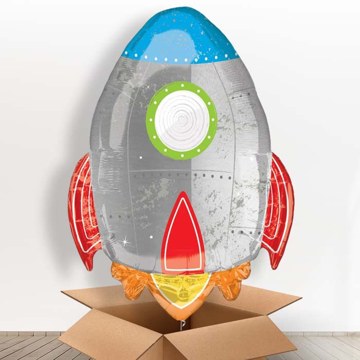 Space Rocket Helium Balloon in a Box