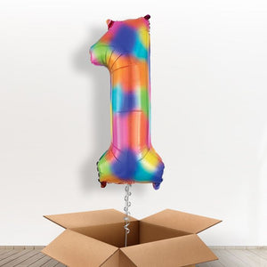 Rainbow Helium Balloon 1 in a Box