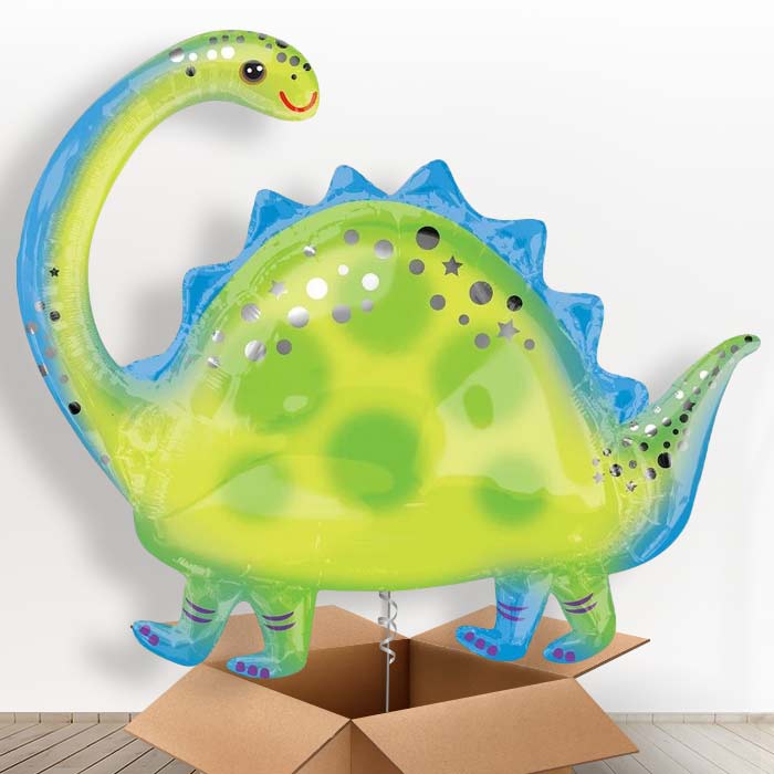 Brontosaurus Dinosaur Helium Balloon Delivery in a Box