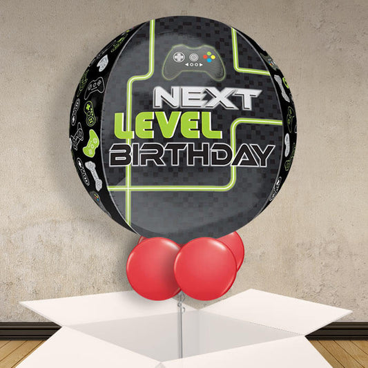 Level Up Gaming Birthday Balloon in a Box Orbz