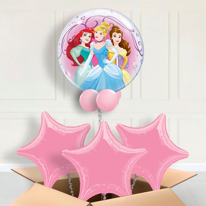 Disney Princess Bubble Balloon in a Box - Bubble Balloon with 3 Balloons | Party Save Smile