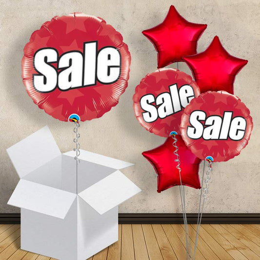 Red Sale Retail Helium Balloons in a Box - 1 Balloon | Party Save Smile