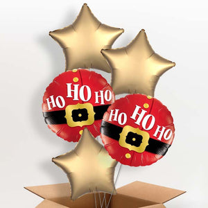 Santa Helium Balloon in a Box - Ho Ho Ho