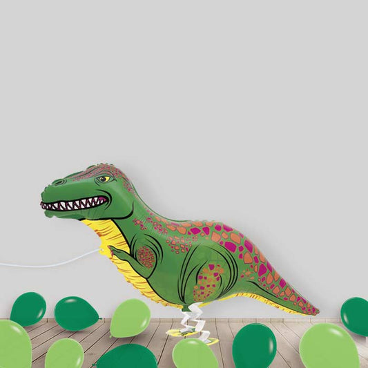 Inflated Helium Balloon T Rex Walking Dinosaur - Walking Balloon and Latex | Party Save Smile