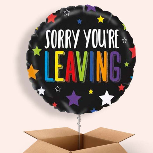 Sorry Your Leaving Balloons in a Box (Stars)