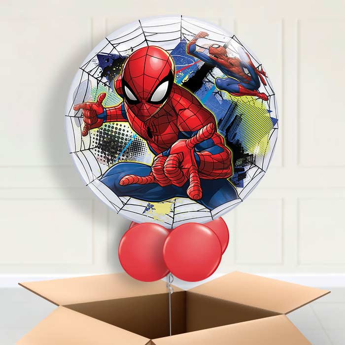 Spiderman Bubble Helium Balloon in a Box - Bubble Balloon | Party Save Smile