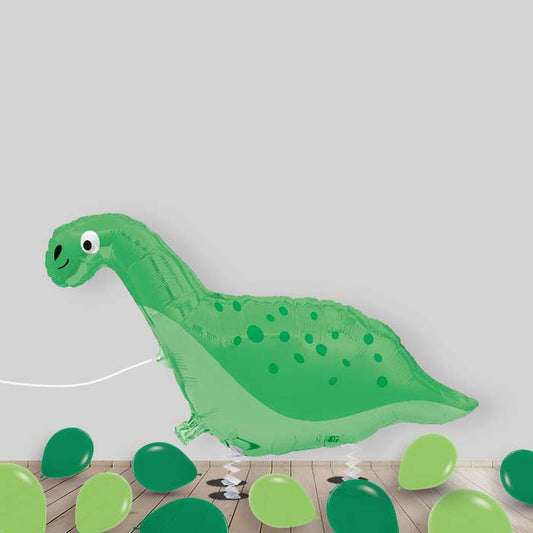 Inflated Brontosaurus Walking Dinosaur Shaped Balloons - Walking Balloon and Latex | Party Save Smile