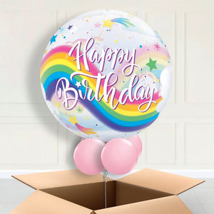 Unicorn Bubble Helium Balloon in a Box