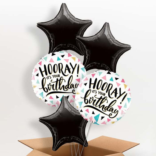 Hooray It's Your Birthday Helium Balloon in a Box - 5 Balloon | Party Save Smile