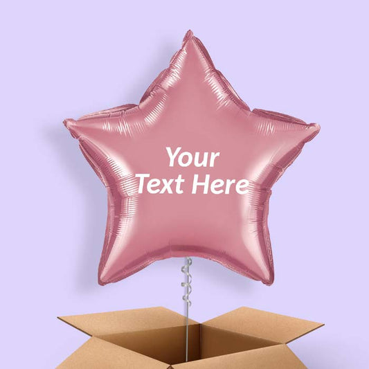 Personalised Chrome Mauve Star Balloon