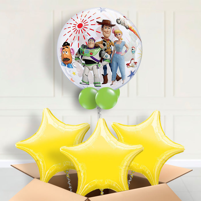 Toy Story Bubble Helium Balloon in a Box - Bubble Balloon with 3 Balloons | Party Save Smile