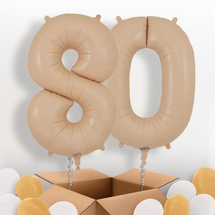 Matte Nude 80 Helium Balloons in a Box - Package | Party Save Smile