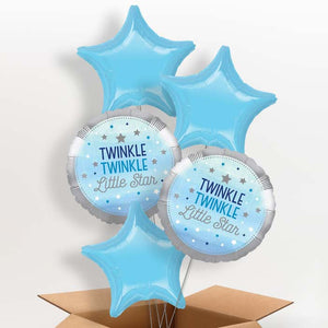 Blue Twinkle Twinkle Little Star Helium Balloon in a Box