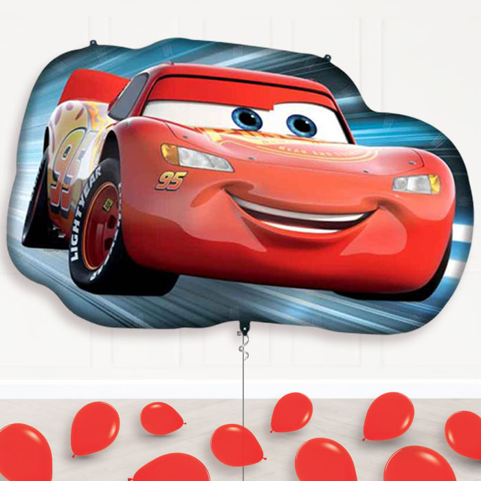 Lightning McQueen Balloon Display Delivered - Supershape Balloon | Party Save Smile