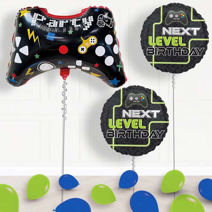 Game Controller Shaped Helium Balloon Display Package - Balloon Package | Party Save Smile
