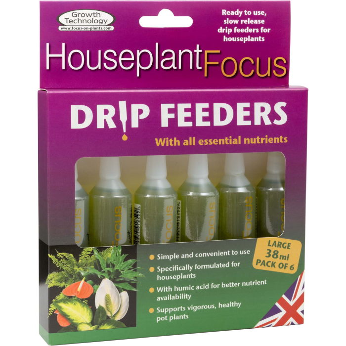 Houseplant Focus Drip Feeders 38ml Pack of 6 | Party Save Smile