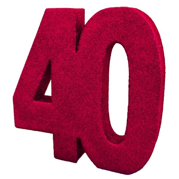 40th Ruby Wedding Anniversary Table Decorations - Glitter | Party Save Smile