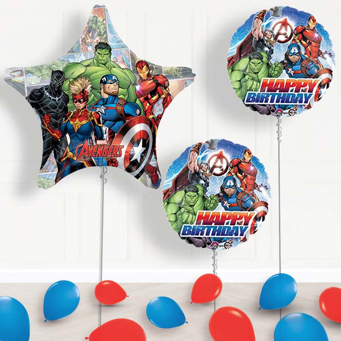Giant Marvel Avengers Shaped Balloon Package Delivered - Balloon Package | Party Save Smile
