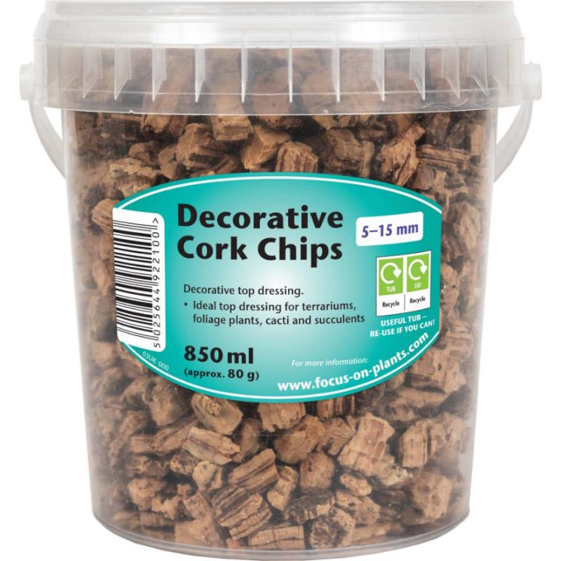 Cork Chips for House Plants 5-15 mm 850 ml | Party Save Smile