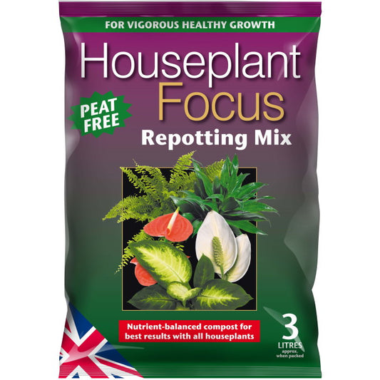 Houseplant Focus Repotting Mix Peat Free 3 Litres | Party Save Smile