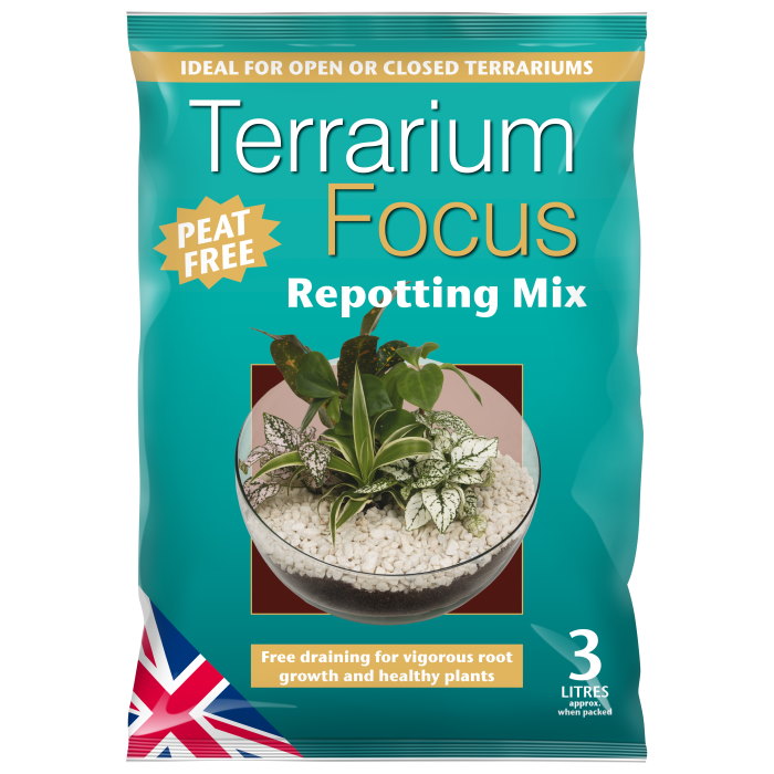 Terrarium Focus Repotting Soil Mix 3 Litre Peat Free | Party Save Smile