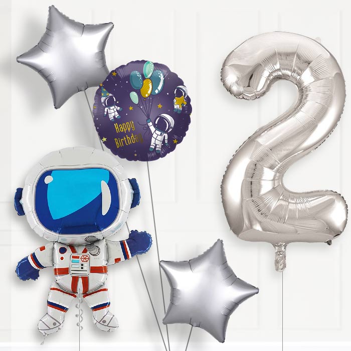 Astronaut Birthday Balloon Package Choose Age