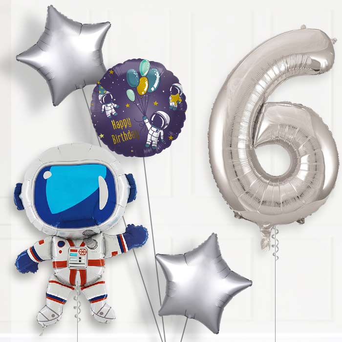 Astronaut Birthday Balloon Package Choose Age