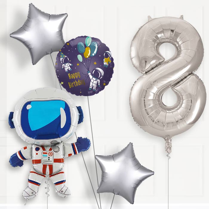 Astronaut Birthday Balloon Package Choose Age