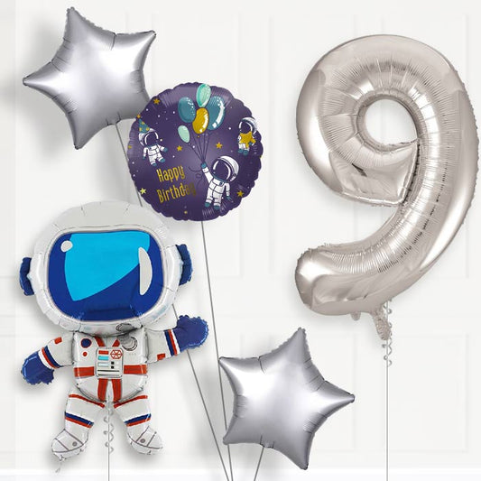 Astronaut 9th Birthday Helium Balloon Package