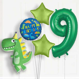 Dinosaur 9th Birthday Helium Balloon Package