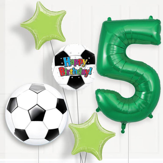 Football 5th Birthday Helium Balloon Package - 5th Birthday Balloon Package | Party Save Smile