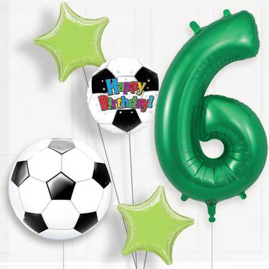 Football 6th Birthday Helium Balloon Package - 6th Birthday Balloon Package | Party Save Smile