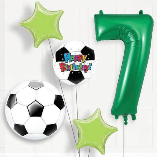 Football 7th Birthday Helium Balloon Package - 7th Birthday Balloon Package | Party Save Smile
