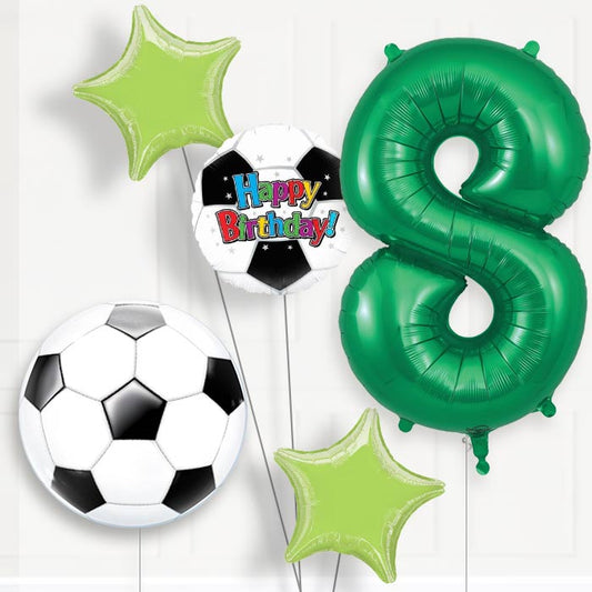 Football 8th Birthday Helium Balloon Package - 8th Birthday Balloon Package | Party Save Smile