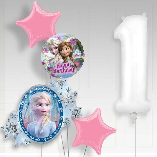 Frozen 1st Birthday Helium Balloon Package - 1st Birthday Balloon Package | Party Save Smile