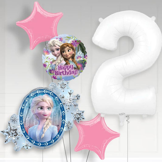 Frozen 2nd Birthday Helium Balloon Package - 2nd Birthday Balloon Package | Party Save Smile