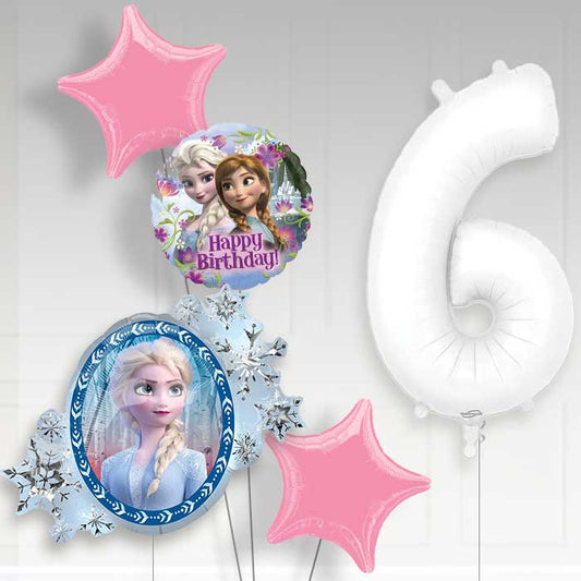 Frozen 6th Birthday Helium Balloon Package - 6th Birthday Balloon Package | Party Save Smile