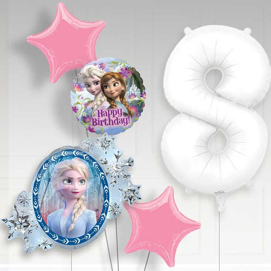 Frozen 8th Birthday Helium Balloon Package - 8th Birthday Balloon Package | Party Save Smile